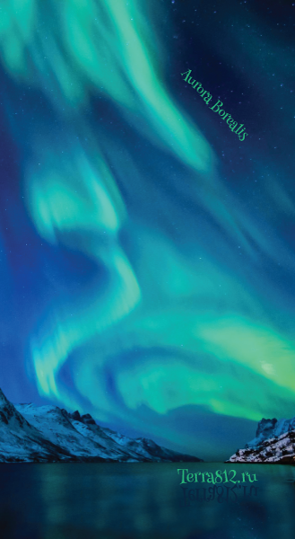 Бандана-труба Северное сияние / Aurora Borealis синяя