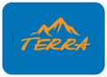 Сидушка туристическая Терра логотип желтым на синем
